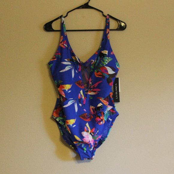 La Blanca Swim Nwt La Blanca Floral Mesh One Piece Swimsuit Poshmark